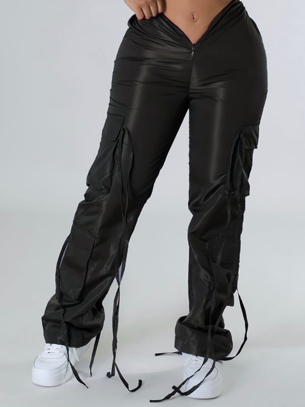 Zip-Front Cargo Pants--Clearance