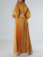 Solid Pleated Dress--Clearance