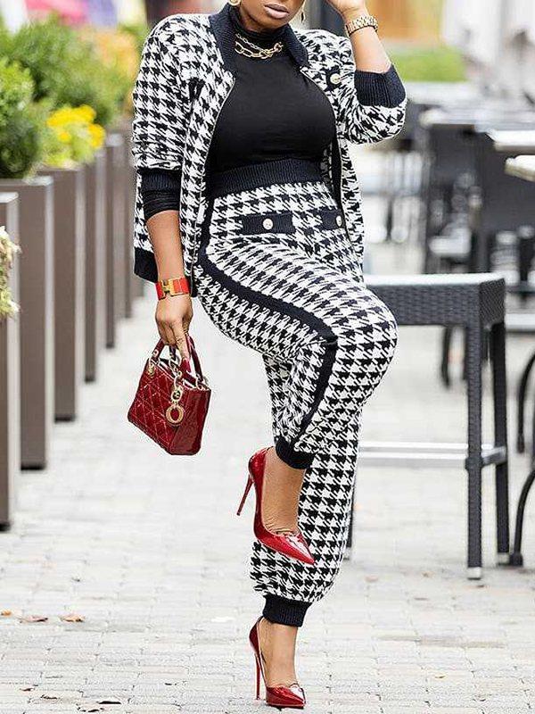 Houndstooth Jacket & Pants Set--Clearance